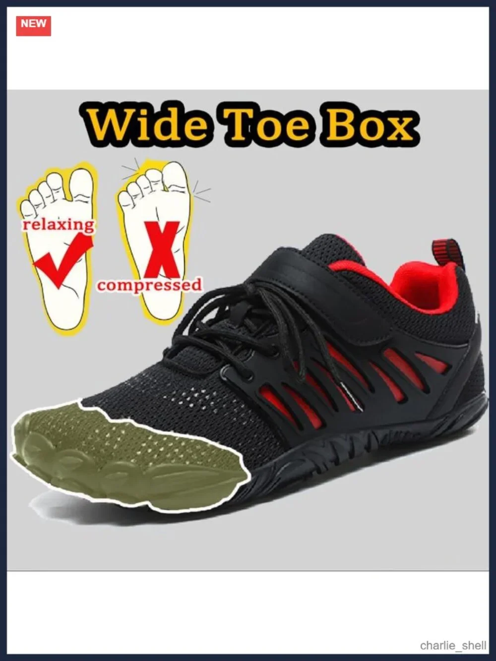 Barefoot Shoes Wide Toe Box Zero Drop Water Shoes Minimalist Cross-Trainer
